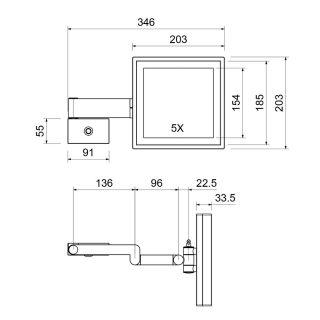 Зеркало с подсветкой Timo Selene 10076/00 хром